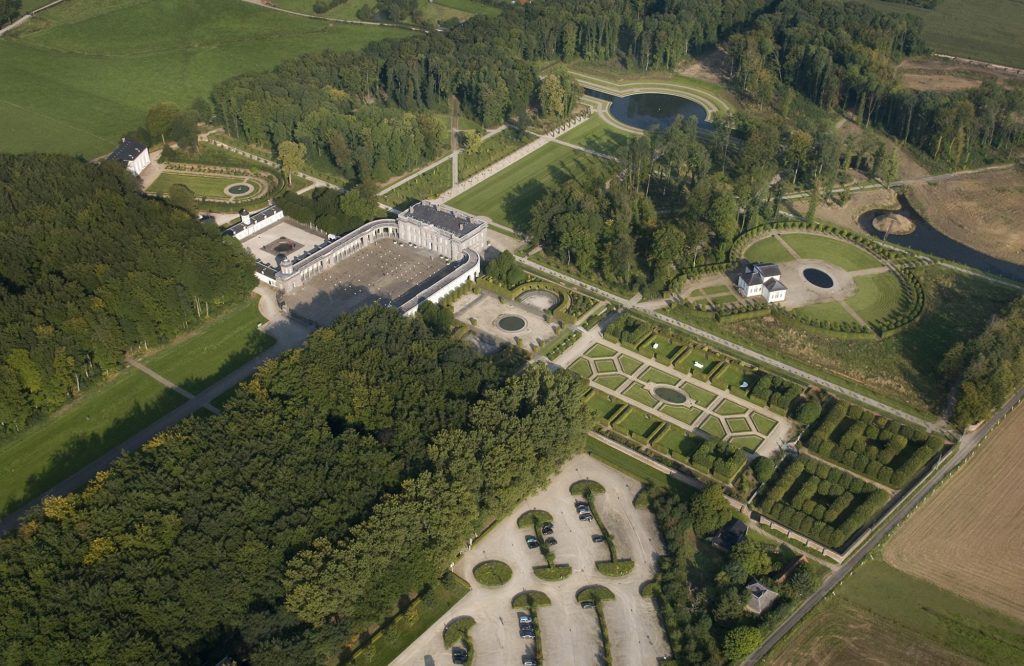 Paysage vert vu d'en haut.